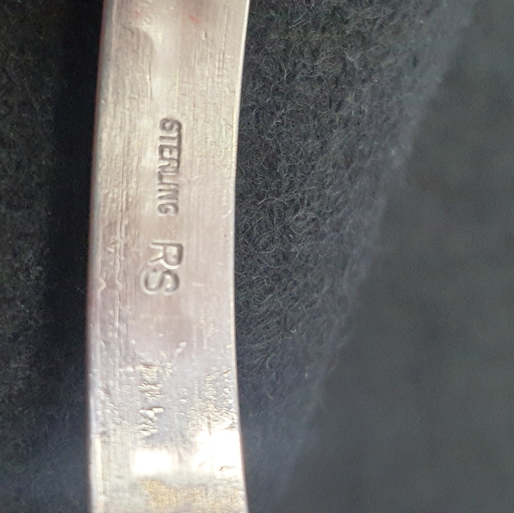 Bracelet, Solid Sterling Silver, Heavy Cuff, Beau… - image 3